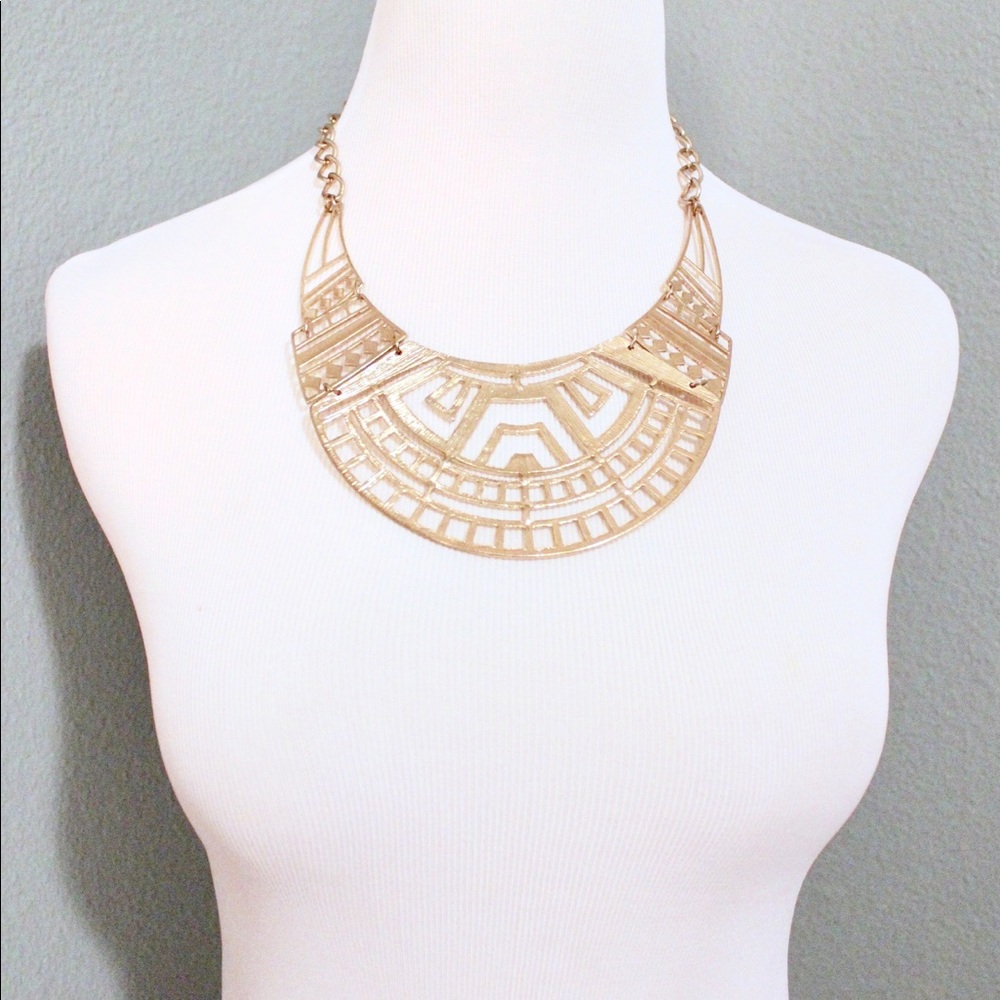 Aldo Gold Bib Statement Necklace